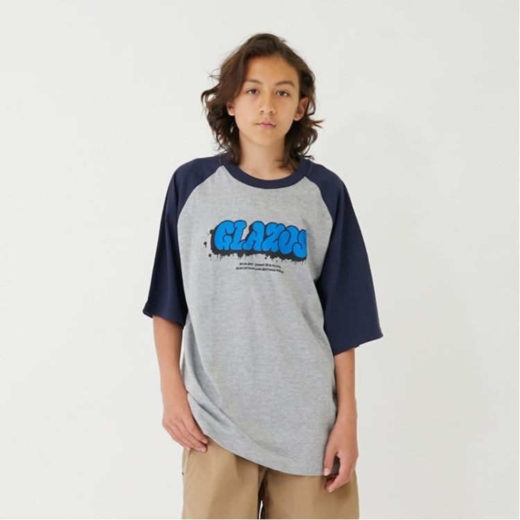 グラソス(GLAZOS)のグラフィティプリントラグランスリーブビッグ半袖Tシャツ スウェット・トレーナー