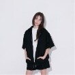 グラソス(GLAZOS)の【接触冷感】エアリークッション・ZIPUP半袖パーカー ブラック(219)