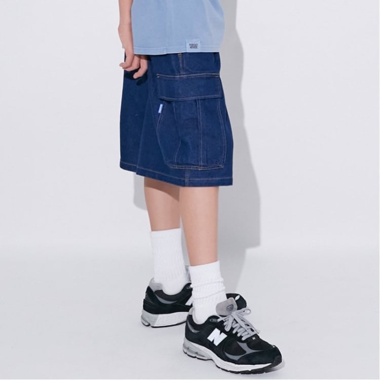 グラソス(GLAZOS)の冷感デニム・ハーフカーゴパンツ その他