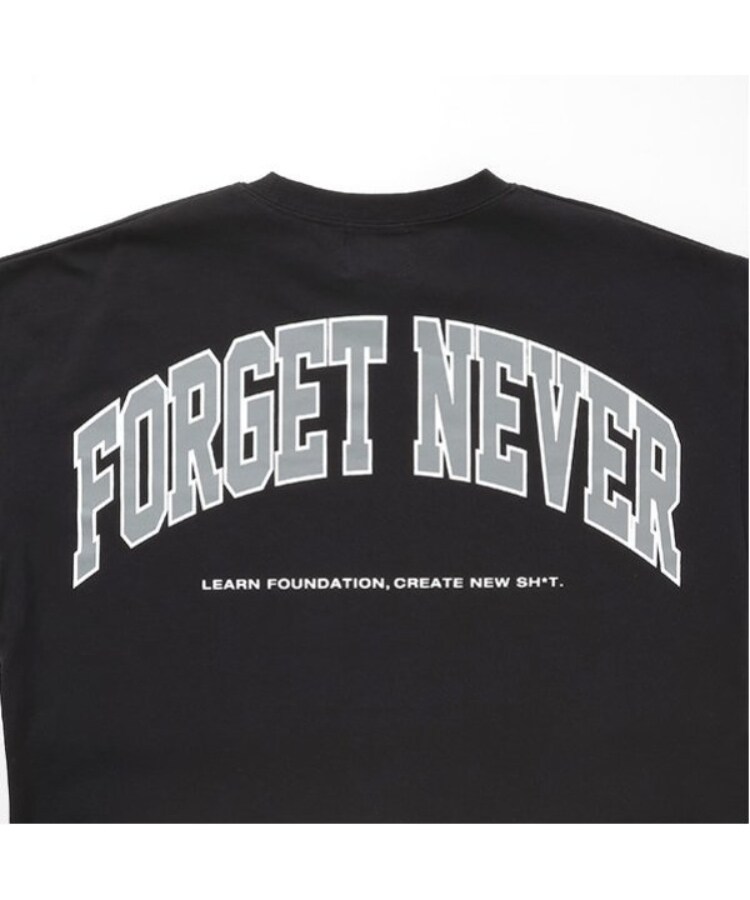 グラソス(GLAZOS)の【FORGETNEVER】バックアーチカレッジロゴ半袖Tシャツ_GLSW9