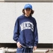 グラソス(GLAZOS)の【速乾・毛玉になりにくい】カレッジビッグロゴパーカー ネイビー(094)