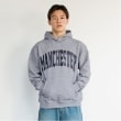グラソス(GLAZOS)の【速乾・毛玉になりにくい】カレッジビッグロゴパーカー グレー(112)