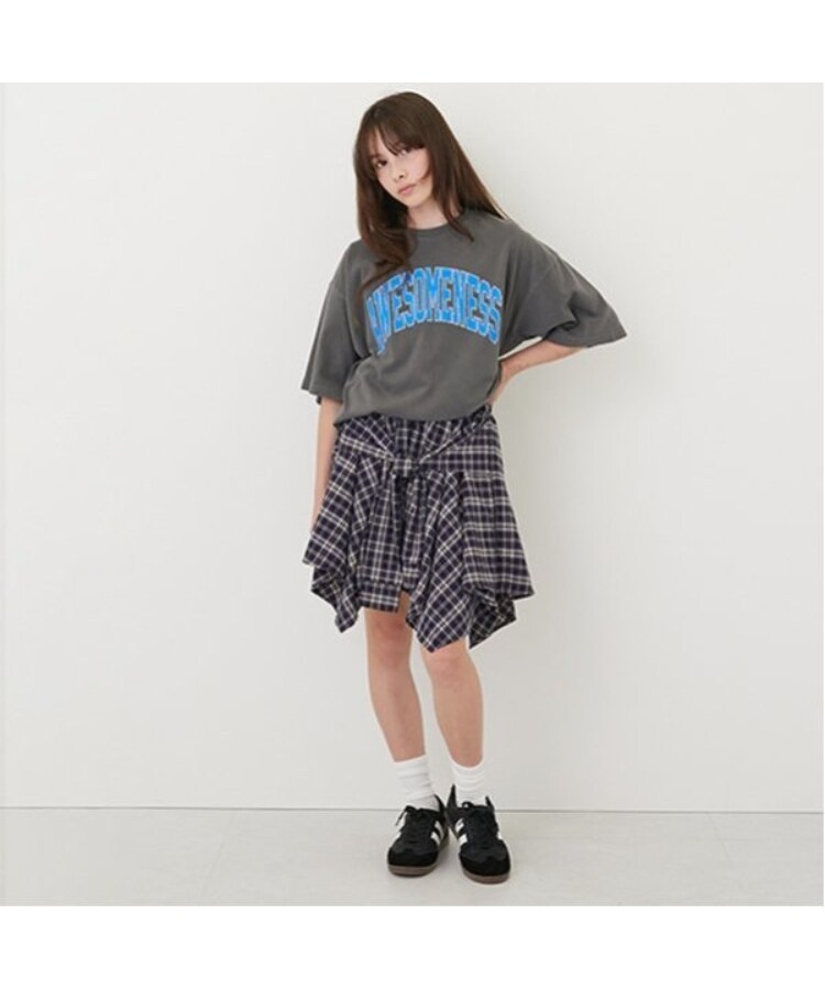 グラソス(GLAZOS)の【ヘビーウェイト天竺】ピグメントカレッジロゴTシャツ18