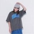 グラソス(GLAZOS)の【ヘビーウェイト天竺】ピグメントカレッジロゴTシャツ チャコールグレー(013)