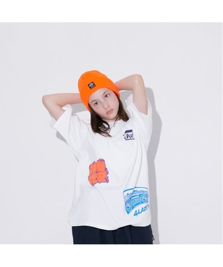 グラソス(GLAZOS)の【ヘビーウェイト天竺】ランダムプリントTシャツ ホワイト(001)