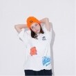 グラソス(GLAZOS)の【ヘビーウェイト天竺】ランダムプリントTシャツ ホワイト(001)
