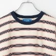 グラソス(GLAZOS)のボーダー・ワンポイント刺しゅうレイヤードビッグ半袖Tシャツ2