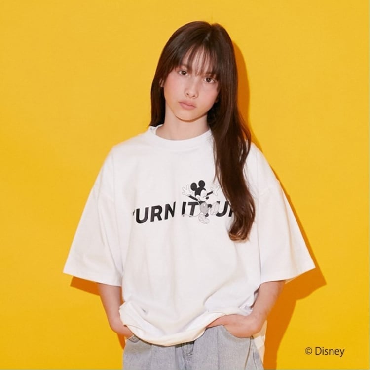 グラソス(GLAZOS)の【GLSW.】【DISNEY】ミッキーマウス/フロントプリント半袖Tシャツ Ｔシャツ