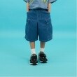 グラソス(GLAZOS)の【SKIT0LY】冷感デニム・ハーフカーゴパンツ ブルー(192)