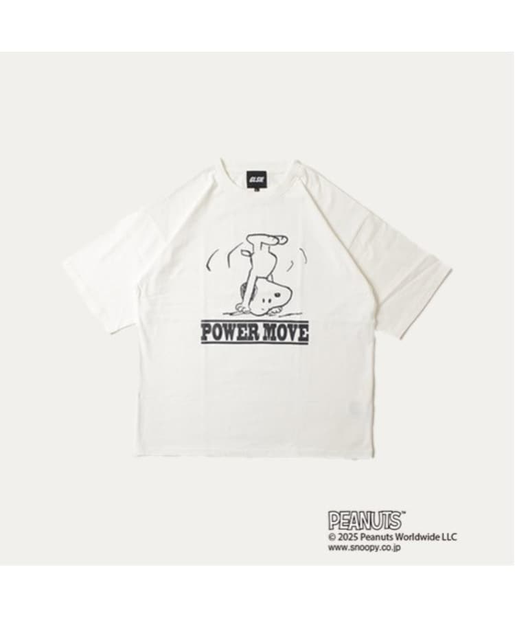 グラソス(GLAZOS)の【GLSW.】【PEANUTS】スヌーピー パワームーブ フロントプリントTシャツ10