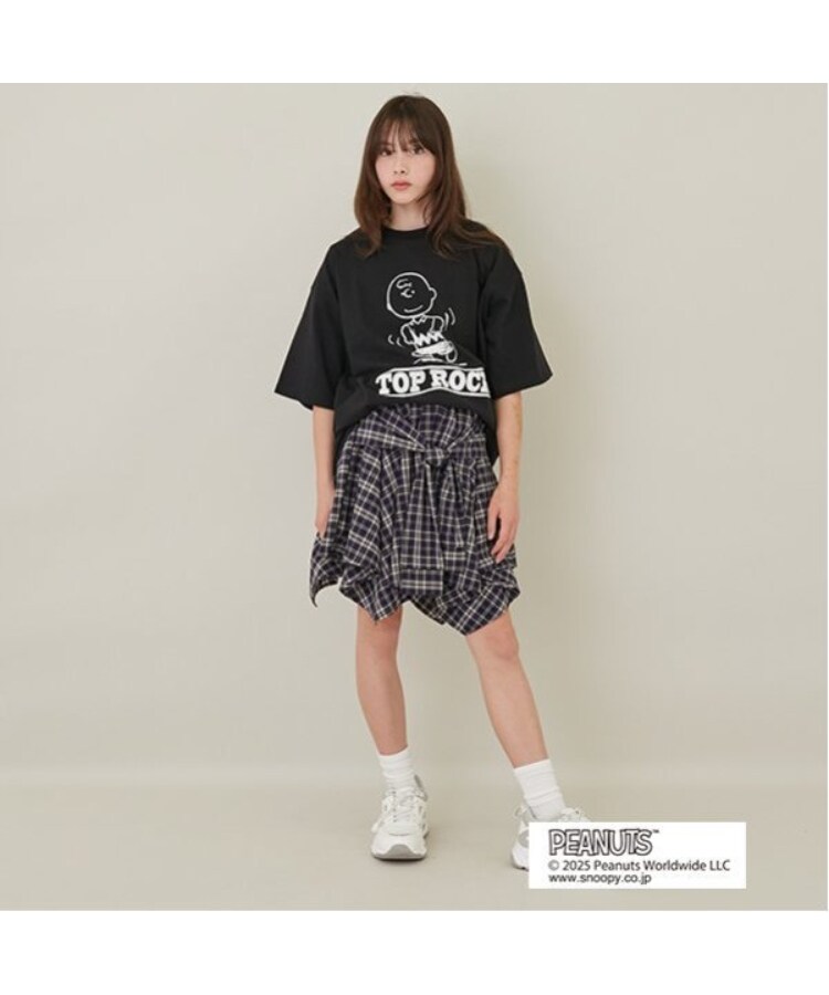 グラソス(GLAZOS)の【GLSW.】【PEANUTS】チャーリーブラウン トップロック フロントプリントTシャツ3