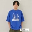 グラソス(GLAZOS)の【GLSW.】【PEANUTS】ピーナッツ ブレイキン フロントプリントTシャツ ブルー(091)