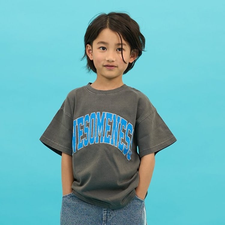 グラソス(GLAZOS)の【SKIT0LY】【ヘビーウェイト天竺】ピグメントカレッジプリントTシャツ Ｔシャツ