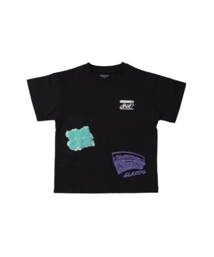 グラソス(GLAZOS)の【SKIT0LY】【ヘビーウェイト天竺】ランダムプリントTシャツ ブラック(219)