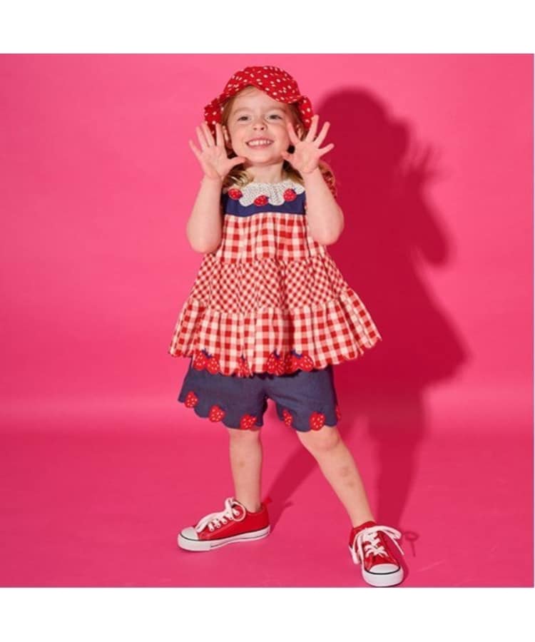 ベイビーチアー(baby cheer)のいちごショートパンツ ネイビー(094)