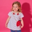 ベイビーチアー(baby cheer)のいちごポシェットTシャツ サックスブルー(090)