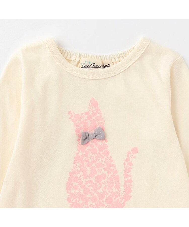 ラブアンドピースアンドマネー(Love&Peace&Money)のフラワーねこ長袖Tシャツ2