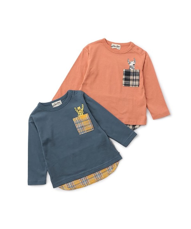 ラブアンドピースアンドマネー(Love&Peace&Money)のチェックポケット長袖Tシャツ8