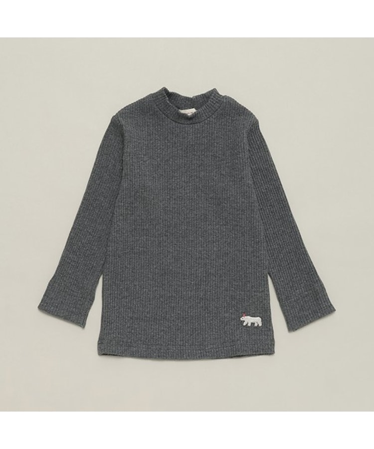 センスオブワンダー(sense of wonder)のテレコ長袖Tシャツ チャコールグレー(013)