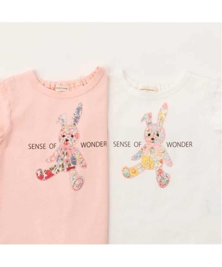 センスオブワンダー(sense of wonder)のリバティウサギアップリケＴシャツ3