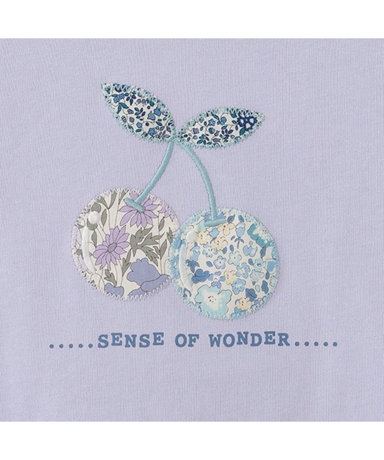 センスオブワンダー(sense of wonder)のリバティチェリーアップリケTシャツ4