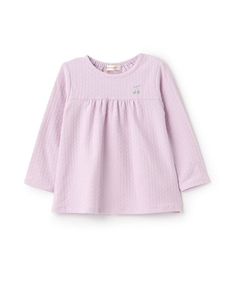 センスオブワンダー(sense of wonder)のチェリードット長袖Tシャツ ラベンダー(080)