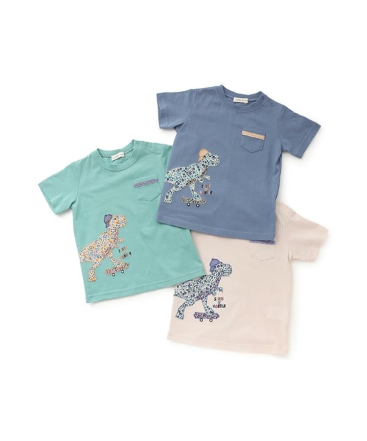 センスオブワンダー(sense of wonder)の接触冷感リバティダイナソーTシャツ10