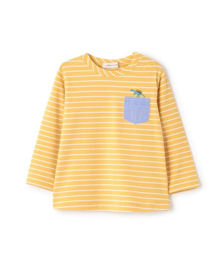 センスオブワンダー(sense of wonder)のボーダー長袖Tシャツ イエロー(031)