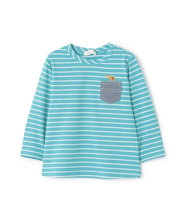 センスオブワンダー(sense of wonder)のボーダー長袖Tシャツ ブルー(092)