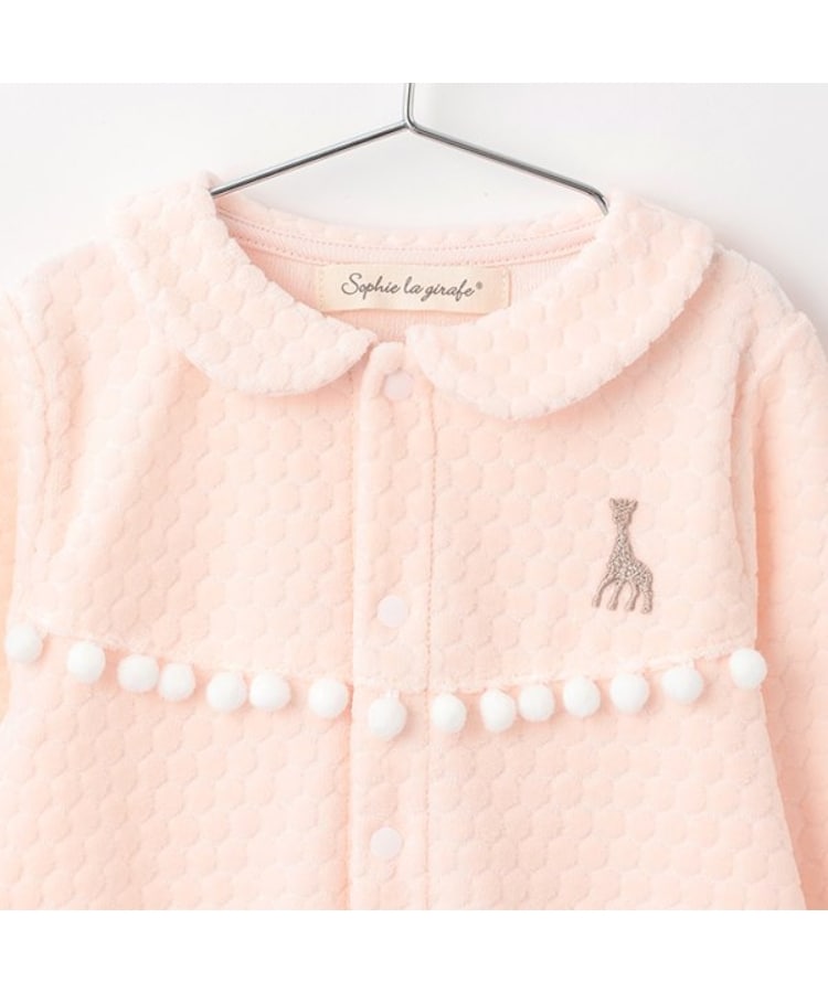 キリンのソフィー(Sophie la girafe)の水玉ベロアカバーオール2