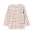 キリンのソフィー(Sophie la girafe)のテレコボーダー長袖Tシャツ ピンク(071)