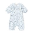 キリンのソフィー(Sophie la girafe)の花柄天竺NEWBORNウェア ブルー(091)