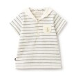 キリンのソフィー(Sophie la girafe)のボーダーセーラー半袖Tシャツ グレー(012)