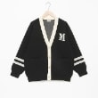 ポンポネット アミ(POM PONETTE AMI)の【AMI】袖ラインVネックカーディガン ブラック(219)