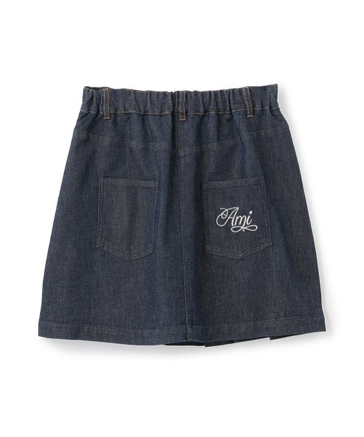 ポンポネット アミ(POM PONETTE AMI)の【AMI】刺しゅう入りラメデニムスカパン2