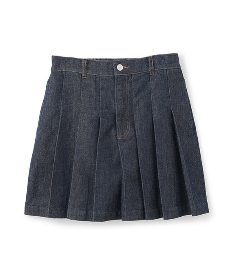 ポンポネット アミ(POM PONETTE AMI)の【AMI】刺しゅう入りラメデニムスカパン ネイビー(094)