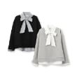 ポンポネット アミ(POM PONETTE AMI)の【AMI】ボートネックプルオーバー　ボウタイブラウスセット13