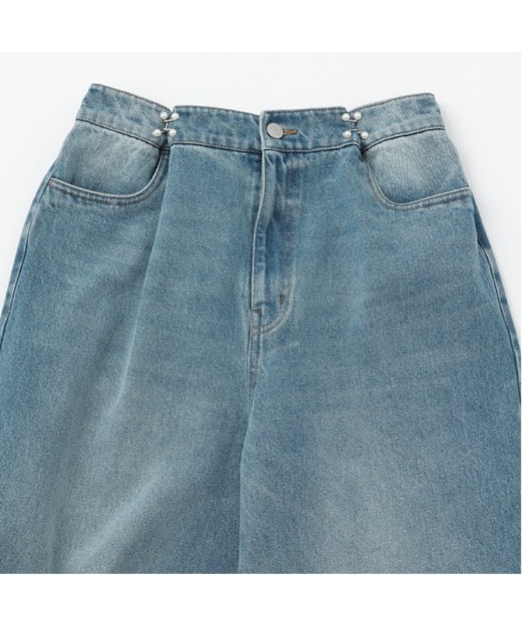 ポンポネット アミ(POM PONETTE AMI)の【AMI】パールフックデニムワイドパンツ2