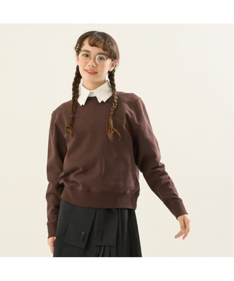 ポンポネット アミ(POM PONETTE AMI)の【AMI】【WEB限定】裏毛プルオーバー ブラウン(043)