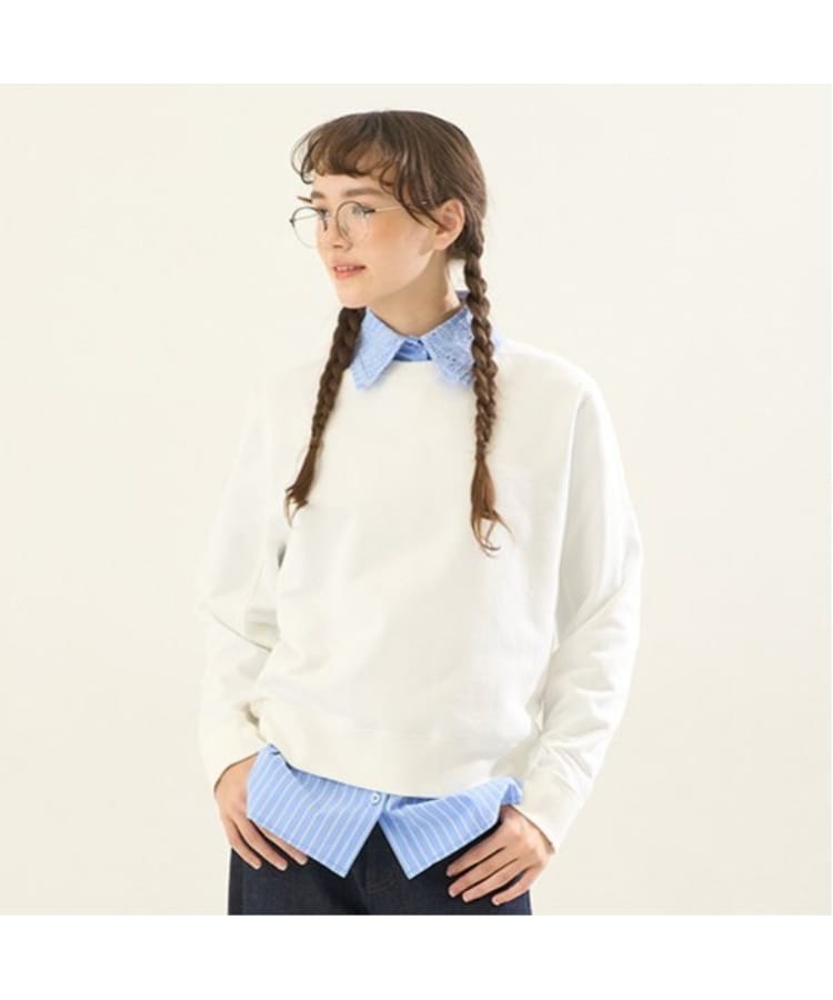 ポンポネット アミ(POM PONETTE AMI)の【AMI】【WEB限定】裏毛プルオーバー オフホワイト(003)