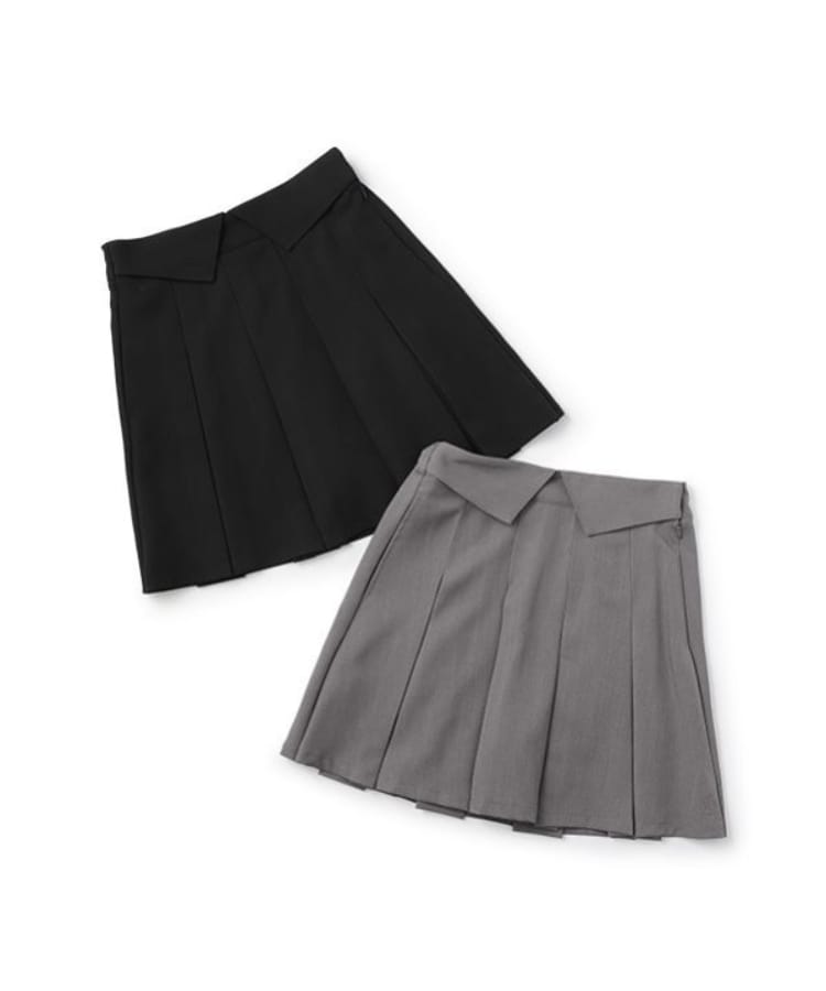 ポンポネット アミ(POM PONETTE AMI)の【AMI】ウエスト折り返しプリーツスカパン9