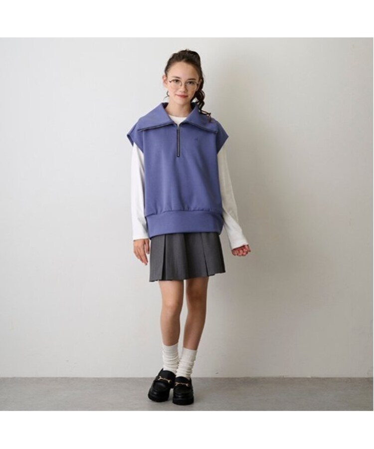 ポンポネット アミ(POM PONETTE AMI)の【AMI】ウエスト折り返しプリーツスカパン14