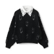 ポンポネット アミ(POM PONETTE AMI)の【AMI】猫総柄ジャカード衿付きニット10