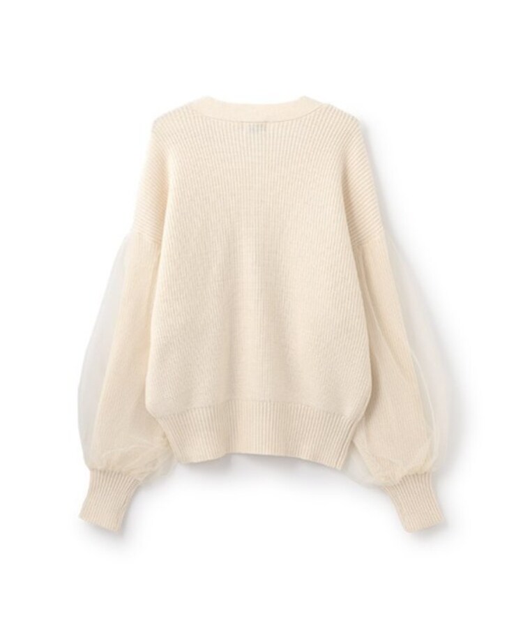 ポンポネット アミ(POM PONETTE AMI)の【AMI】オーバーチュールスリーブVネックカーディガン1