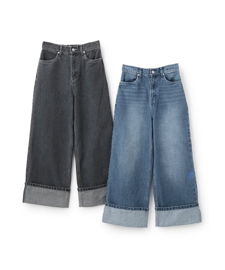 ポンポネット アミ(POM PONETTE AMI)の【AMI】ロールアップワイドデニムパンツ9