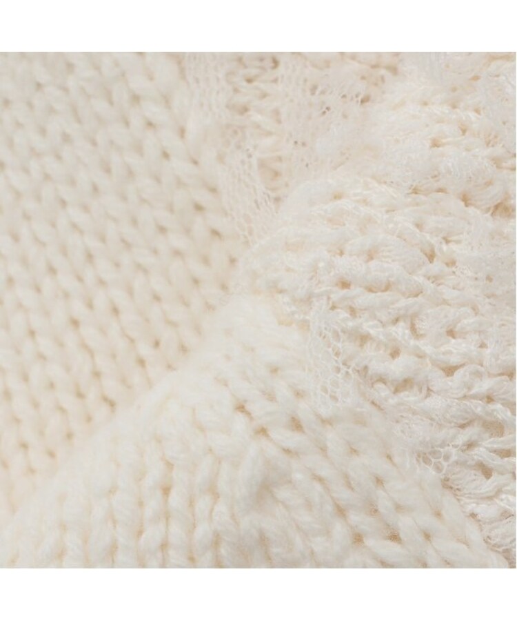 ポンポネット アミ(POM PONETTE AMI)の【AMI】チュールテープミックススリーブニットプルオーバー7