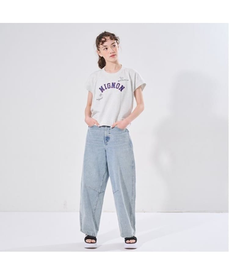 ポンポネット アミ(POM PONETTE AMI)の【ニコ☆プチ掲載】【AMI】ベルト付きバレルシルエットパンツ25