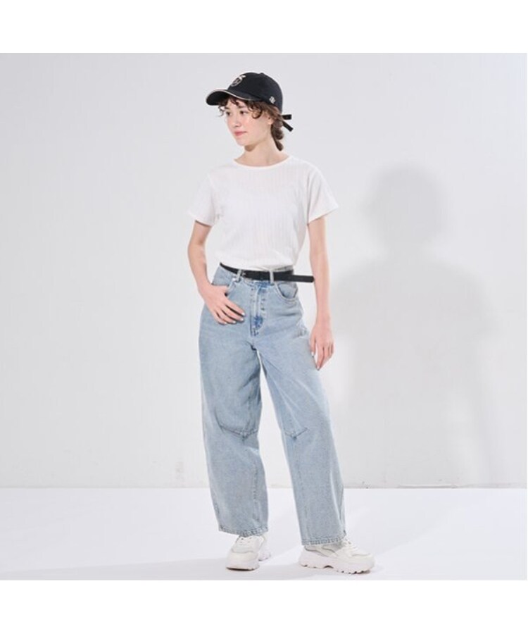 ポンポネット アミ(POM PONETTE AMI)の【ニコ☆プチ掲載】【AMI】ベルト付きバレルシルエットパンツ26