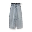 ポンポネット アミ(POM PONETTE AMI)の【ニコ☆プチ掲載】【AMI】ベルト付きバレルシルエットパンツ28