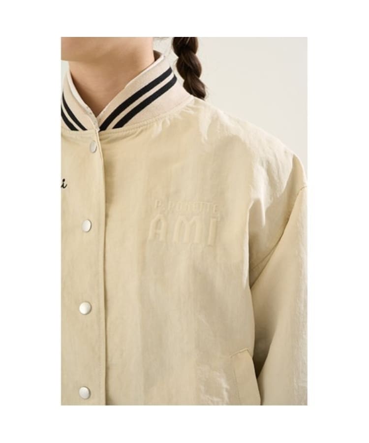 ポンポネット アミ(POM PONETTE AMI)の【AMI】【はっ水】ラインリブスタジャン22